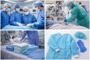 Disposable surgical gowns used by doctors in operation theatres of hospitals in Kathmandu Nepal