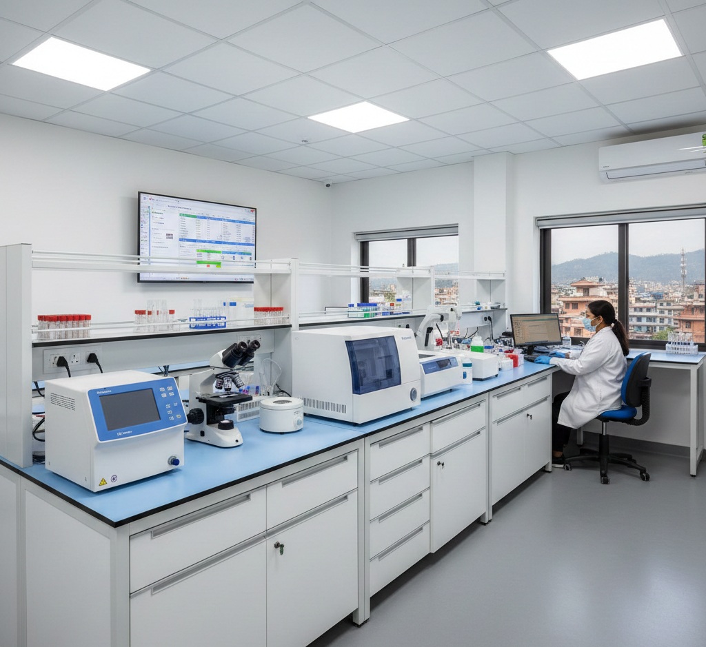 Complete lab setup in Nepal