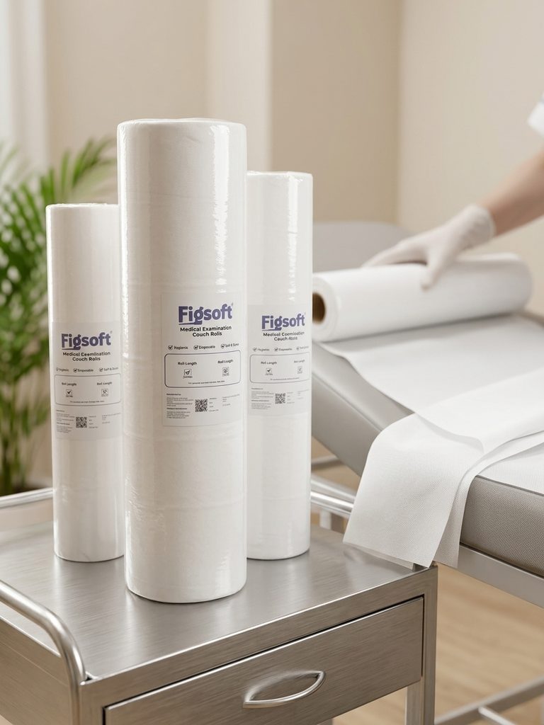 Disposable bed sheet roll for medical examination couches in Nepal